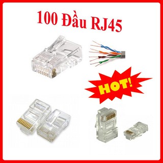 Đầu mạng RJ45 Nhựa  Bịch 100 cái