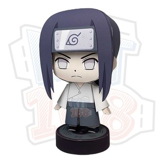 Mô hình giấy Anime Chibi Neji - Naruto + kit mô hình hộp trang trí