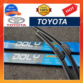 Gạt mưa Silicon DOLY Toyota Vios, Camry, Altis, Yaris, Fortuner, Innova, Hilux và các dòng xe khác của Toyota
