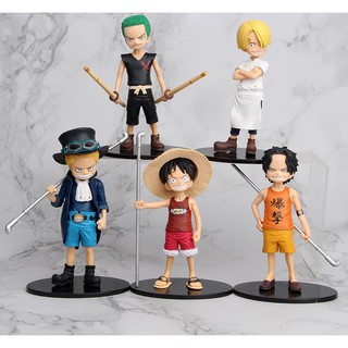 MÔ HÌNH CHIBI ONEPIECE 5 NHÂN VẬT LUFFY SANJI ROJO SABO ACE