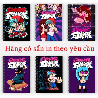 sổ tay Friday Night Funkin sổ gáy xoắn 200 trang