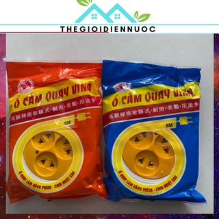 Ổ cắm điện quay VINA cao cấp chính hãng, loại dây 5m-8m, ổ cắm điện 3 lỗ chịu nhiệt cao, chống cháy, tiết kiệm điện