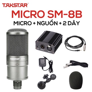 [Mã ELHACE giảm 4% đơn 300K] Micro Takstar Sm8b Nguồn 48v Phantom tặng dây XLR và dây mic 3.5