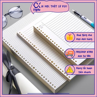 Set 60 tờ giấy refill Ruột Sổ còng, sổ planner Bullet journal Khổ A4, A5, B5