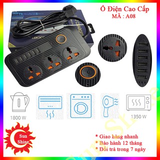 Hàng Chính Hãng,Ổ điện đa năng,Ổ cắm điện thông minh,6 cổng USB an toàn chống giật,chống cháy nổ,hỗ trợ sạc nhanh 3.1A