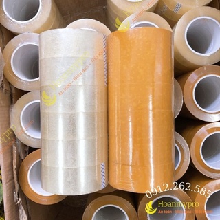 Băng keo Đóng Hàng cọc 6 cuộn băng dính nặng 2,4kg lõi nhựa mỏng TuiGoiHangHoanMypro