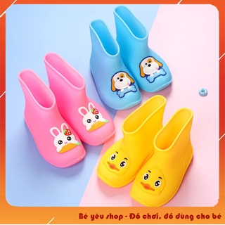 Ủng cao su đi mưa cổ ngắn cao cấp cho bé trai và bé gái - Ủng trẻ em