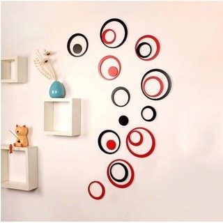 Bộ 5 hình tròn trang trí 3D ấn tượng màu sắc