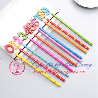 Bút chì 2D hình số ngộ nghĩnh