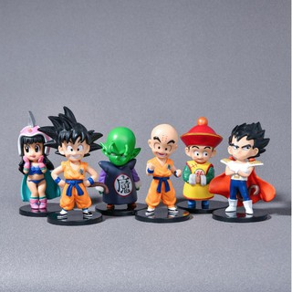 (Sẵn VN) Bộ 6 mô hình nhân vật 7 viên ngọc rồng Songoku - Dragon Ball - Chiều cao 12 cm- Son goku