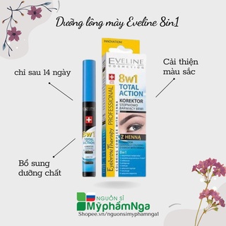 Dưỡng lông mày Eveline - Dưỡng mày Eveline 8in1