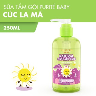 Sữa Tắm Gội Thiên Nhiên Cho Bé Purite Baby Chamomile - Cúc La Mã 250ml