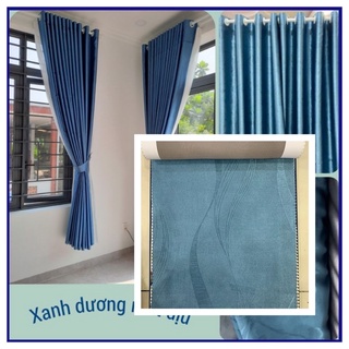 Rèm Cửa Xanh Dương TMFABRIC Chống Nắng Cực Tốt Nhiều Kích Thước Hoạ Tiết