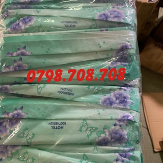 Bàn chải khách sạn túi hoa cap cấp 100 cây