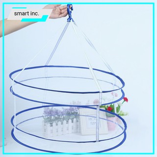Giá Phơi Đồ Lót Quần Áo Trẻ Em Vải Lưới 2 Tầng Gấp Xếp Gọn