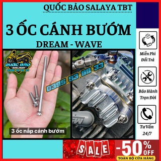 SALAYA TBT bộ 3 ốc cánh bướm wave dream inox 304 lắp ráp như zin bảo hành trọn đời