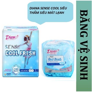 BĂNG VỆ SINH DIANA SENSI COOL SIÊU MỎNG CÁNH 23CM 8 MIẾNG