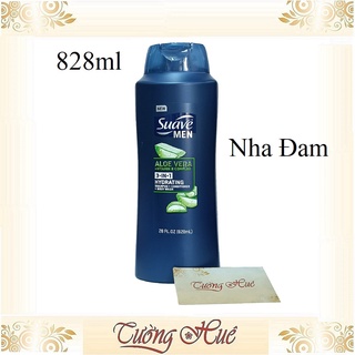 Sữa Tắm Gội Xả Cho Nam Suave Men 3in1 Aloe Vera - 828ml - Nha Đam