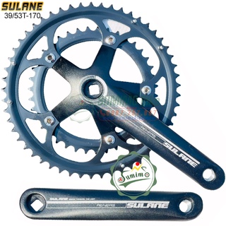 Giò dĩa xe đạp - Đùi dĩa SULANE 2 tầng 39/53T-170mm cốt vuông - Chính hãng