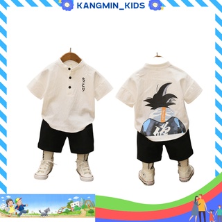 Đồ bộ thể thao bé trai kangmin kids, quần áo bé trai chất đũi in hình Suduku xuất xịn QETE011, quần áo trẻ em từ 7-28kg