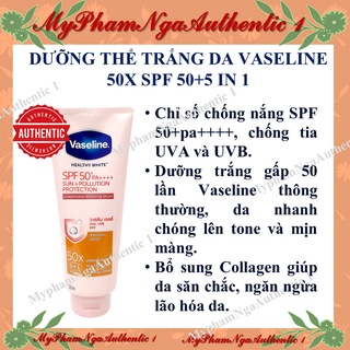 Dưỡng thể trắng da Vaseline 50x SPF 50++ 5 in 1