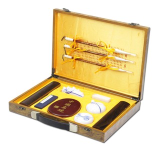 Bộ văn phòng tứ bảo thư pháp - Bút lông, mực tàu, giấy đỏ THÁNH PHẨM BẠCH NGỌC HƯƠNG