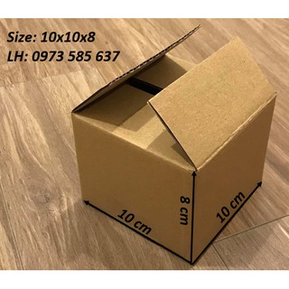10x10x8 Combo 100 Hộp Carton - Gói Hàng Ship Cod, Hộp Giấy 3 Lớp