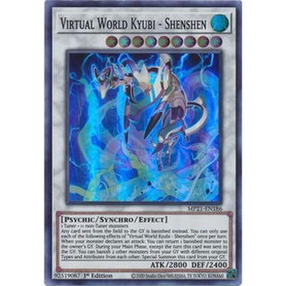 Thẻ bài Yugioh - TCG - Virtual World Kyubi - Shenshen / MP21-EN186'