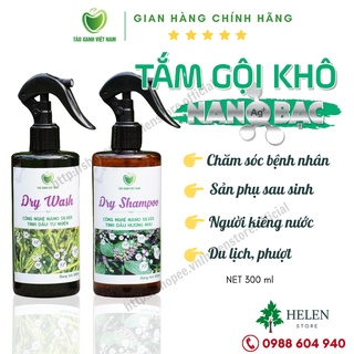 Tắm gội khô nano bạc cho người bệnh, phụ nữ sau sinh- Dry Shampoo &amp; Dry Wash Táo Xanh Việt Nam - Helen Store