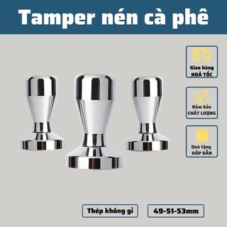 Tamper Dụng Cụ nén cà phê Espresso OCD cao cấp Inox 304 đường kính 49-51-53-58mm trọng lượng lên tới 700g bảo hành 1 năm