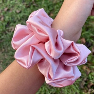 [MUA KÈM DEAL SỐC] Dây Buộc Tóc Lụa Scrunchies Trơn, Cột Tóc Không Đau Đầu, Vải Mềm Mịn, Sang Trọng Hàng Taobao Loại 1