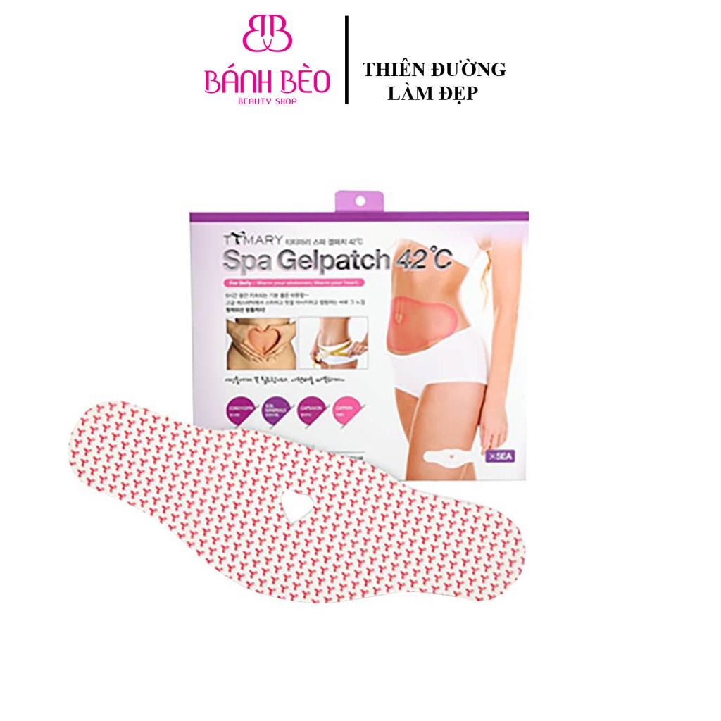 Miếng dán tan mỡ bụng 42 độ C Spa Gel Patch (hộp 5 miếng)