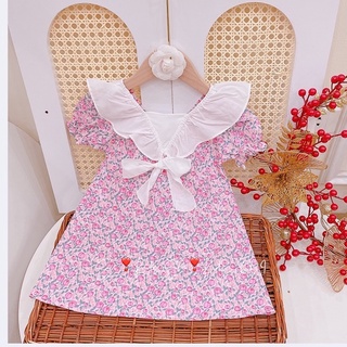 váy yếm cổ bèo hoa cho bé gái 8-20kg