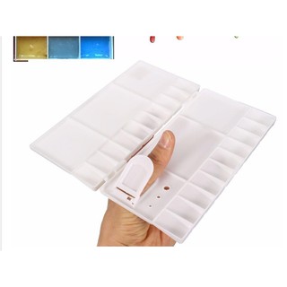 Khay Pha Màu Nước Vẽ Pallete Có Lỗ Cầm Tay Tiện Lợi - Văn Phòng Phẩm Sáng Tạo
