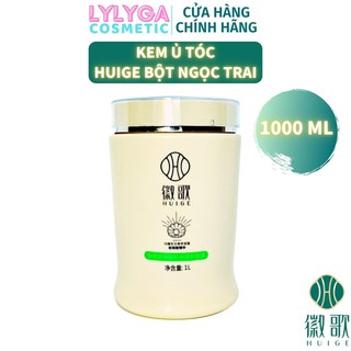 Kem ủ tóc HUIGE PEARL CREAM 1000ML BỘT NGỌC TRAI - Hấp tóc xả tóc siêu mềm mượt, Phục hồi hư tổn UT04