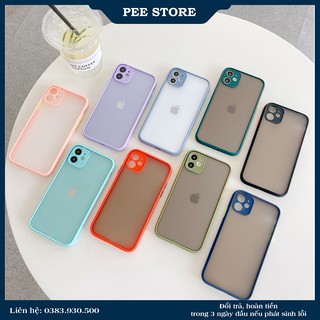 Ốp nhám bảo vệ camera pastel dành cho iPhone 6 6s 7 8 7 Plus 8 Plus X Xs Xr XsMax iPhone 11 11 Pro 11 Promax - PEE STORE