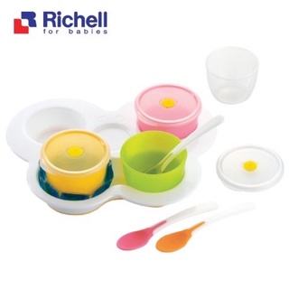 (mới 90%) Pass bộ ăn dặm khởi đầu Richell 9 món Nhật Bản