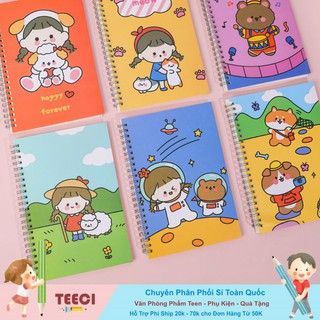 <Video Review> Sổ Vở Gáy Lò Xo Kẻ Ngang A5 60 Trang Hoạt Hình Vui Nhộn Teeci599
