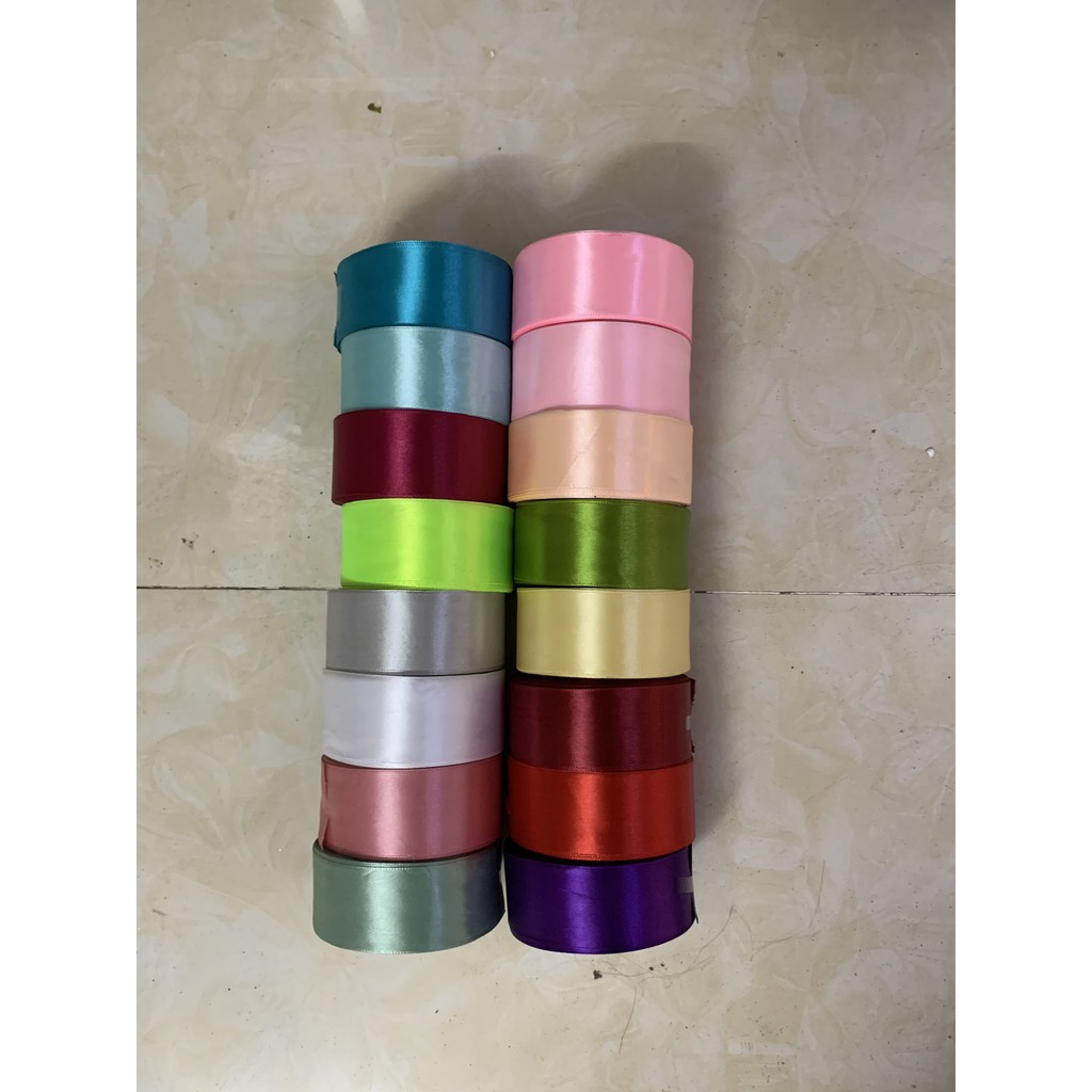 ruy băng lụa trơn 4cm