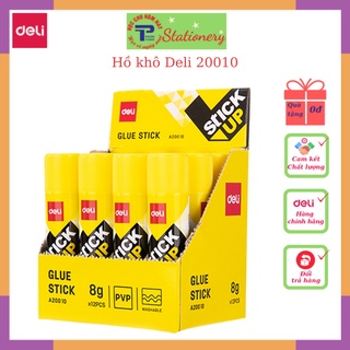 Hồ khô Deli, kết dính mạnh 8g, Vàng - 12 chiếc/1 lố - EA20010