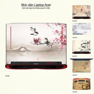 Skin dán Laptop Acer in hình Tranh thủy mặc (inbox mã máy cho Shop)