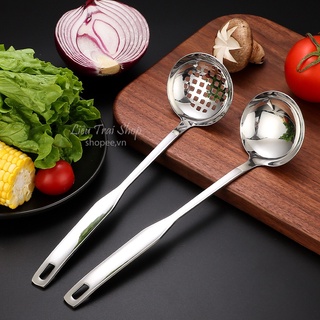 2 vá lẩu inox 304 muỗng canh inox ăm lâu muôi thủng