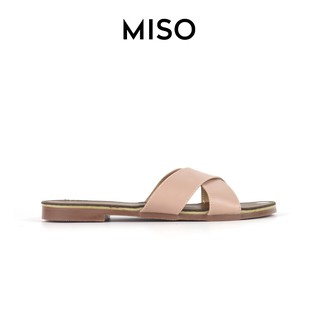 Dép nữ quai chéo đế bệt thời trang mang đi làm đi chơi dạo phố Miso