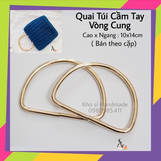 Quai Cầm Túi Xách Kim Loại Hình Vòng Cung (1 cặp)