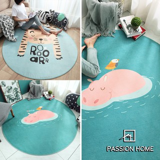 Thảm tròn trang trí đệm bông hoạt hình 100cm