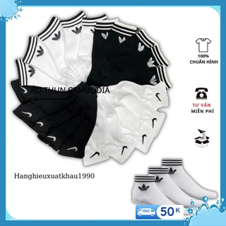 Tất/Vớ ADIDAS , Nike 3 Sọc , Cổ Ngắn, Phong cách thể thao cho cả Nam và Nữ