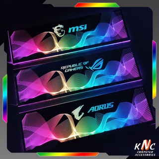 Tấm Che Hộp Nguồn PC Led 5v ARGB Hình Hoạ Tiết Sóng Vô Cực Logo Gaming Đồng Bộ Màu Hub Coolmoon, Mainboard