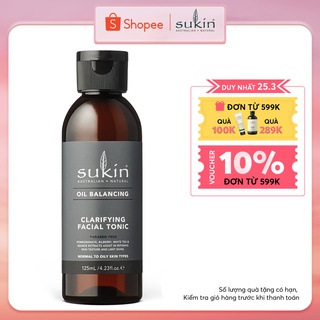 Nước Cân Bằng Cân Bằng Dầu Sukin Oil Balancing Clarifying Facial Tonic 125ml
