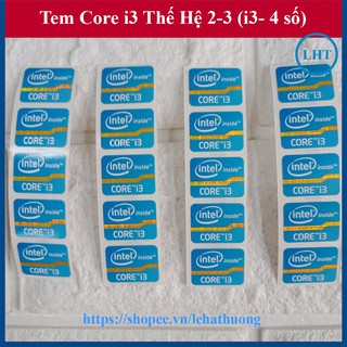 Thay Tem Máy Tính, tem Laptop Core i3 Thế Hệ 2, Core i3 Thế Hệ 3 màu Xanh