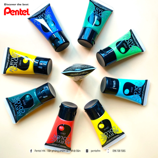 Màu Acrylic Nhật Bản Chuyên Nghiệp Dạng Tuýp 28ml Pentel Acrylic | Độ Bền Màu Cao Tới 50 Năm | Vẽ Lên Vải/Đá/Tường/Gỗ/Sứ